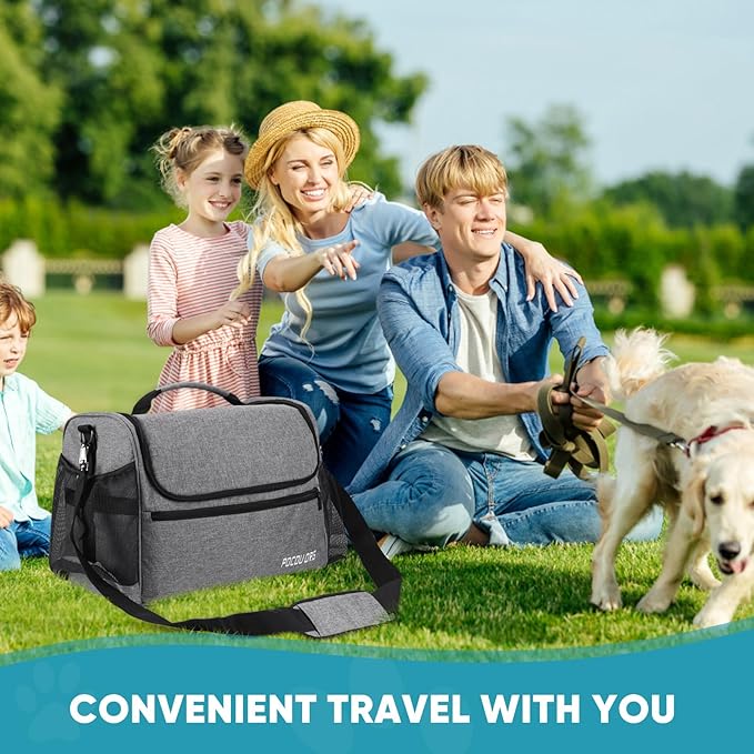 Pet Travel/Grooming Supplies Organizer Carry Bag - Compatible with Oneisall/Neabot Dog Grooming Vacuum, Large Capacity - Bag Only (Gray)