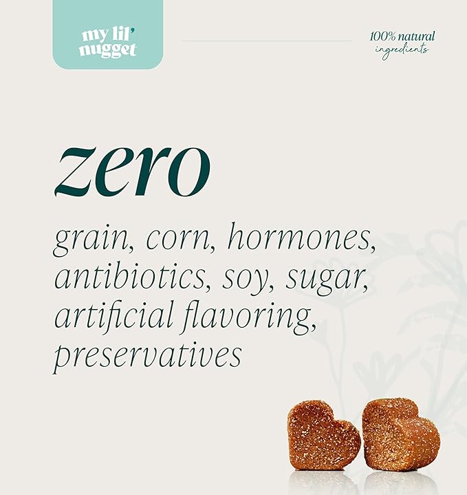 My Lil' Nugget – Vet-Approved Calming Chews for Dogs | All-Natural Calm Treat for Noise, Travel & Home Alone | Hemp, Chamomile & Melatonin | All-Ages - Senior Dog to Puppy | 90 Beef‑Flavor Soft Chews