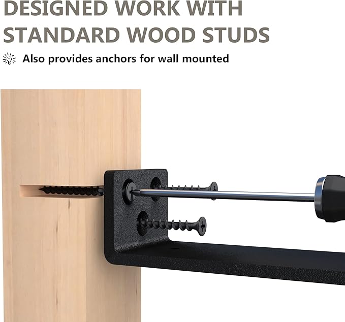 12-Pack 4 Inch Floating Shelf Brackets, Heavy Duty Hidden Shelves Bracket for Small Shelf, Kitchen Shelf, Nursery Shelf, Black Powder Coated Steel