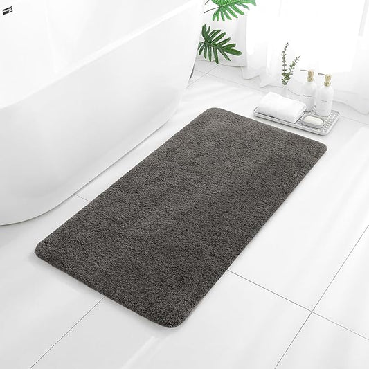 Taupe Bathroom Rugs 24"x48" – Long Plush Non-Slip Bath Mat, Absorbent & Washable Microfiber Runner Rug – Perfect for Tub, Sink, or Washroom