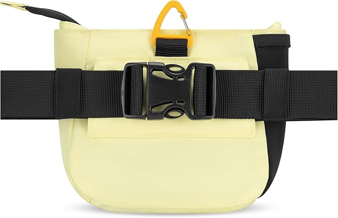 OllyDog Backcountry Day Bag | Hands-Free Dog Training Treat Pouch | Fanny/Hip Pack with Zipper Closure & Built-in Poop Bag Dispenser | Removable Waist Clip (Sol)