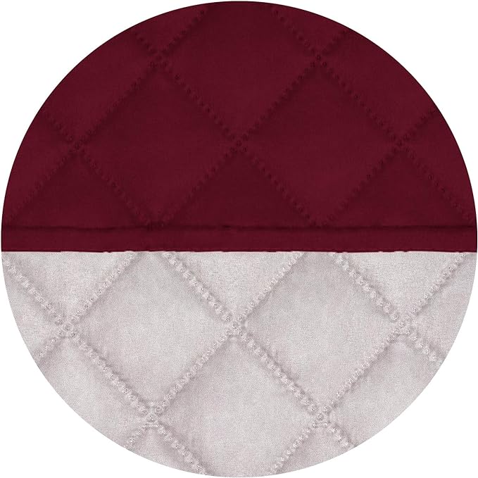 PureFit Reversible Quilted Sofa Cover, Water Resistant Slipcover Furniture Protector, Washable Couch Cover with Non Slip and Elastic Straps for Kids, Pets (Loveseat, Red/Ivory)