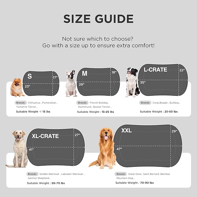 Bedsure Washable Dog Crate Pad for Extra Large Dogs, Anti-Slip Puppy Kennel Dog Bed for Crate - Ultra Soft Fleece Flat Thin Pet Mat (Not Chew Proof), Light Grey XL 41"x27"
