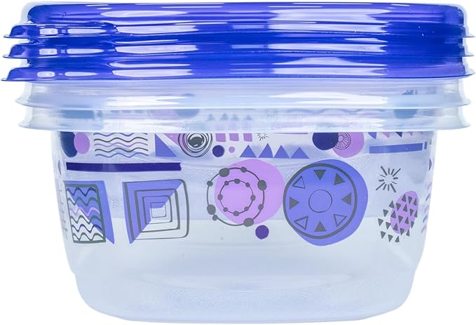 Glad GladWare MatchWare Food Storage Containers with Lids, Reusable Plastic Containers Variety Pack for Lunch, Meal Prep, and Leftovers, Leak Resistant, Microwave and Dishwasher Safe, 20 Piece Set