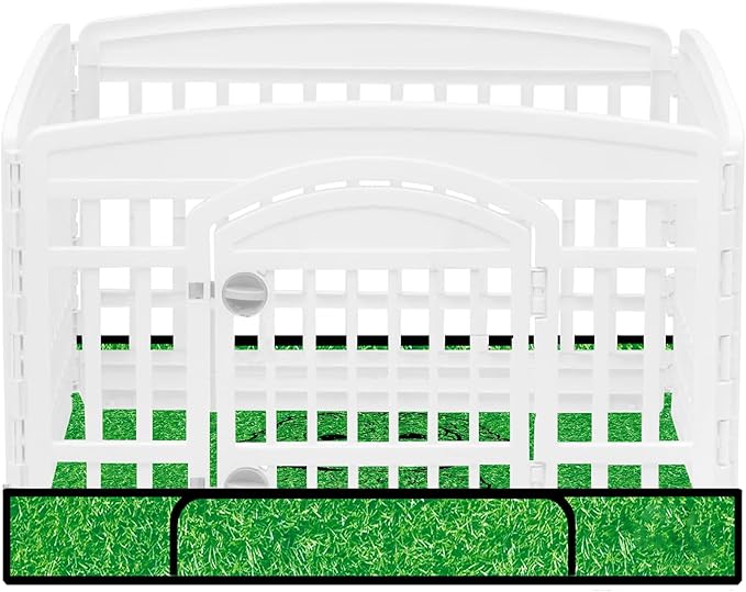 Dog Playpen Bottom Pad Fits for 36 Inch 4 Panels Exercise Pet Playpen, Dog Crate Pad Puppy, Hoop and Loop Design (Note: Playpen Not Included). Green Golden Doodle