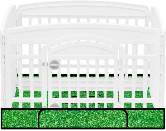 Dog Playpen Bottom Pad Fits for 36 Inch 4 Panels Exercise Pet Playpen, Dog Crate Pad Puppy, Hoop and Loop Design (Note: Playpen Not Included). Green Golden Doodle