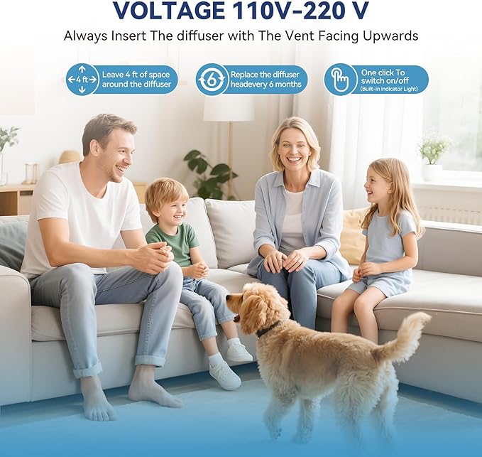 Dog Calming Pheromones Diffuser: 3-in-1 Kit Appeasing Pheromone Diffuser to Calm (1 Plugin+2x48ml Refills) for Comfort Reduces Stress Anxiety, Long-Lasting Appeasing Pheromone for Pet Dog Cat (3in1)