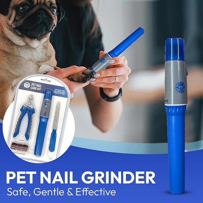 Brooklyn Pet Gear BPG Pet Grooming Tools for Dogs & Cats- 3 Piece Dog Grooming Kit, Pet Nail Care Kit, Nail Grinder, Clippers and File- Precision Trimming Perfect at Home Grooming Set