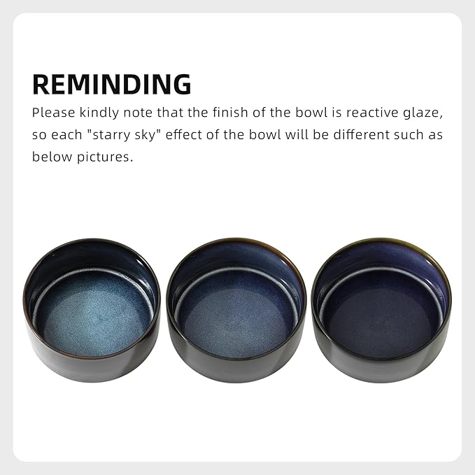 Ceramic 8.2inch Raised Dog Bowl with Stand for Large - Breed Dogs, Pet Food and Water Feeder(Single Bowl with Stand - Starry Sky)