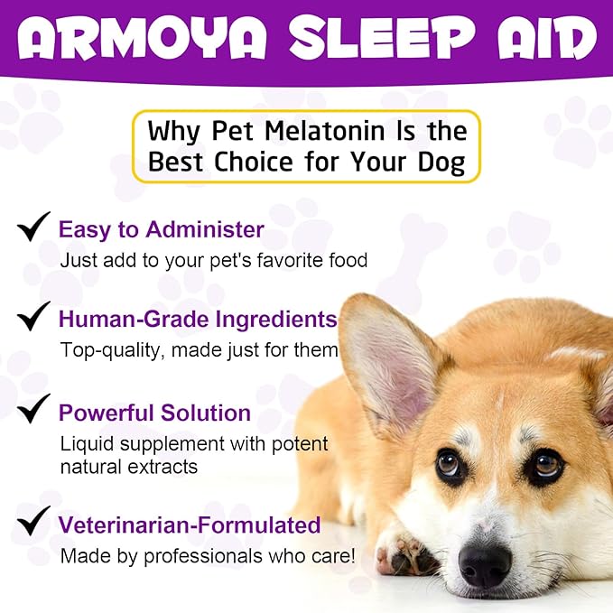 Dog Melatonin - Melatonin for Dogs - Dog Melatonin for Small Dogs - Cat Melatonin - Anxiety & Stress Relief - Promote Relaxation & Deep Sleep for Cat & Dog