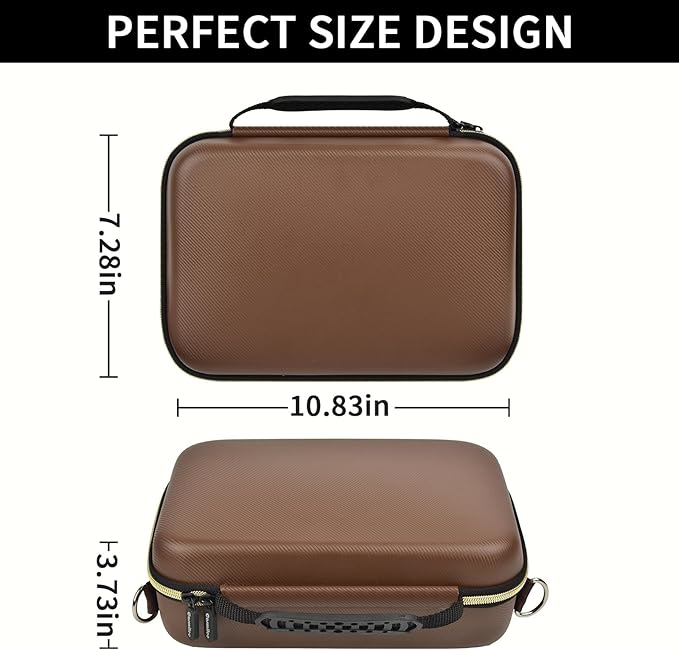 casmilee Barber Case for Hair Clippers Cutting Supplies, Trimmer Accessories Organizer for Wahl/for Ufree/for Andis Men Women Razor Grooming Kits, for Oneisal Dog Shaver- Travel Bag Only (Brown)