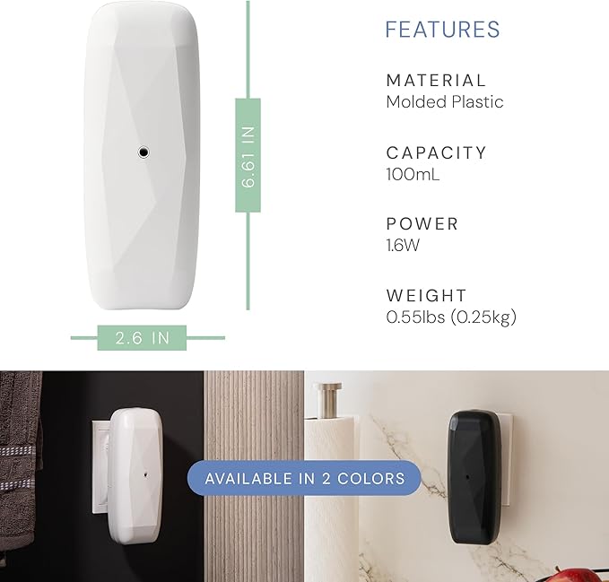 Air Esscentials The Diamond Smart Scent Air Machine for Home, Bluetooth App-Controlled, Covers up to 500 sq. ft, 100mL Waterless Fragrance Oil Diffuser with Cold Air Aromatherapy, White