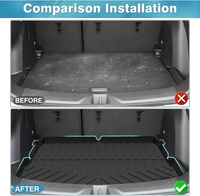Mixsuper Custom Fit Cargo Liner for Buick Encore GX 2020-2024 2025 (Only Fits Models W/Cargo in Lower Position) All Weather Rear Trunk Liner Cargo Mat Black