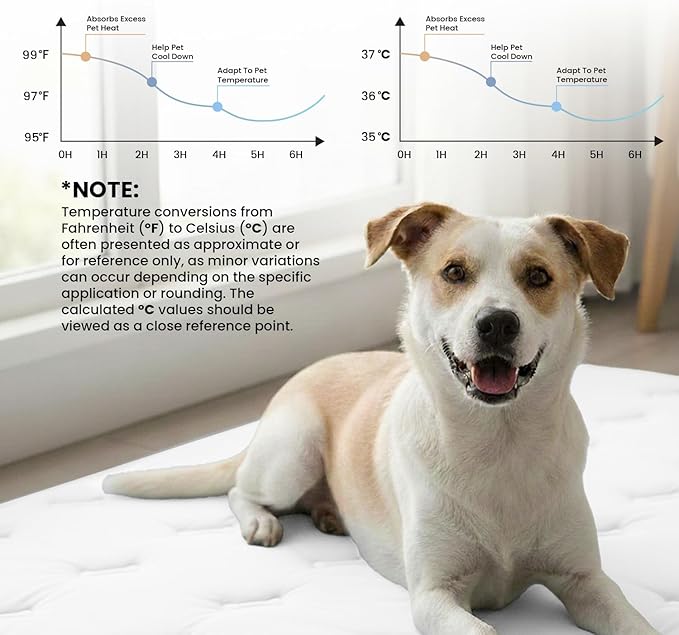 Cooling Pet Mat – 35x23 Dog or Cat Cool & Comfy, Soft Breathable Self-Cooling Pad, Pet-Safe, Durable, Perfect for Hot Weather, Naps, Crates, Cars, Couch, Washable & Easy to Take Anywhere, Gray