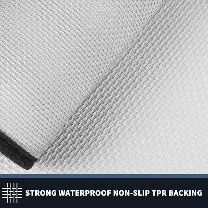 PURRUGS Dirt Trapping Door Mat 32" x 84", Non-Slip Machine Washable Entry Rug, Entrance Mat, Indoor Front Door Mat, Super Absorbent Entryway Rug for Muddy Shoes & Paws, Bluish Grey & Charcoal