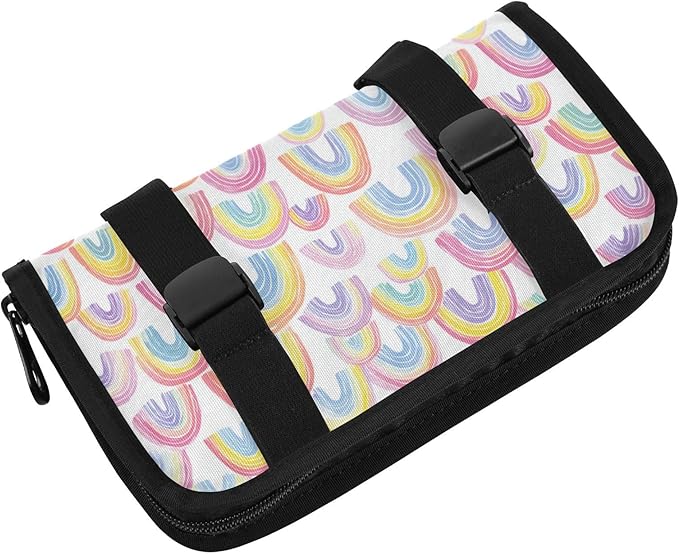 Car Tissue Holder Car Napkin Holder Car Tissue Box Dispenser Storage Case Sun Visor Mask Holder with Adjustable Straps Reusable Refillable Gradient Cute Rainbows