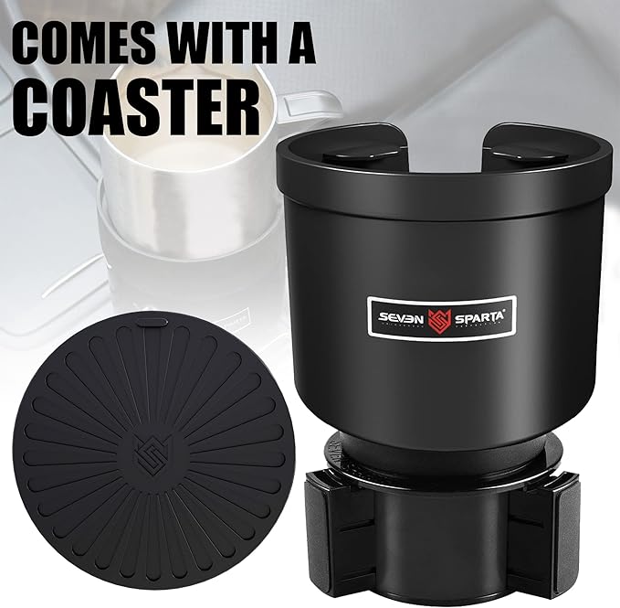 Upgraded Car Cup Holder Expander Adapter with Offset Adjustable Base, Compatible with Yeti 14/24/36/46oz Ramblers, Hydro Flasks 32/40oz, Other Large Bottles Mugs in 3.5"-4.0", 2 Pack
