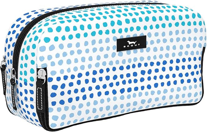 SCOUT 3-Way Bag - Travel Makeup Pouch and Toiletry Bag for Women with Three Zipper Compartments - Stands Upright, Wipes Clean