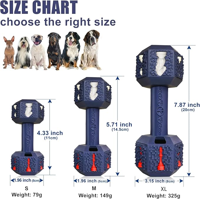 Hswaye Dog Chew Toys for Aggressive Chewers,Food Grade Non-Toxic Dental Pet Toy,Tough Durable Indestructible Dog Toys for XSmall Dogs.Blue（5IB-8IB）