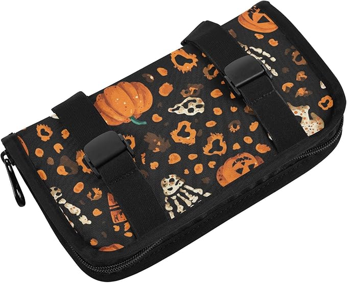 Car Tissue Holder Car Napkin Holder Car Tissue Box Dispenser Storage Case Sun Visor Mask Holder with Adjustable Straps Reusable Refillable Halloween Leopard Pumpkin Skull Brown