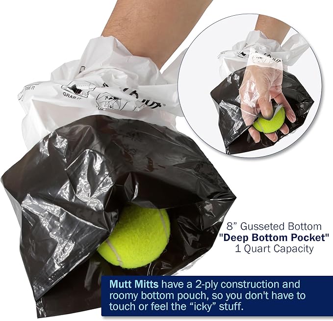 Mutt Mitt® 2-Ply dog waste pick-up bags Dispense-A-Mitt™ - 200 Dog Waste Bags in a wall mountable box.