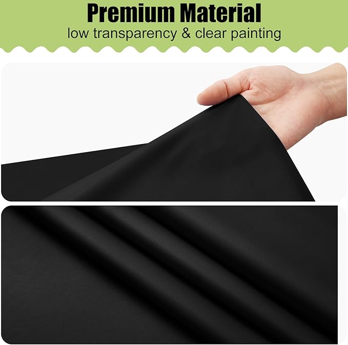 Smiry Disposable Table Cloth 12 Pack, 84 Inch Round Waterproof Plastic Tablecloth, Decorative Rectangle Table Covers for Party, Birthday, Picnic, Black