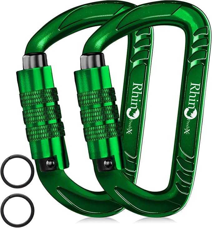 12kN (2697 lbs) Heavy Duty Carabiner Clips, for Securing Pets, Outdoor, Camping, Hiking, Hammock, Dog Leash Harness, Keychains