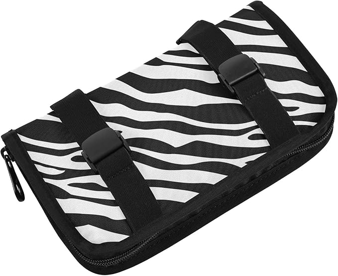 Car Tissue Holder Car Napkin Holder Car Tissue Box Dispenser Storage Case Sun Visor Mask Holder with Adjustable Straps Reusable Refillable Zebra Print