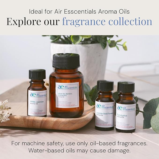 Air Esscentials The Diamond Gift Set, Smart Scent Air Machine for Home with Refreshing Herbal & Citrus Aromas, Waterless Fragrance Oil Diffuser, White Tea & Thyme, Green Tea Lemongrass, Black
