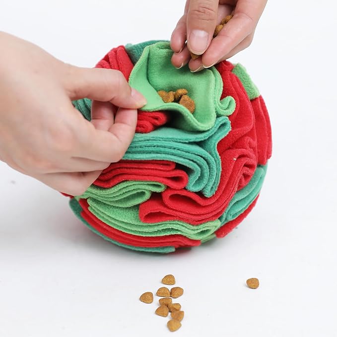 Snuffle Ball for Dogs - Interactive Dogs Toys to Keep Them Busy, Dog Puzzle Toy, Christmas Dog Toys Gifts for Small, Medium, Large Pet, Training Reward Gift