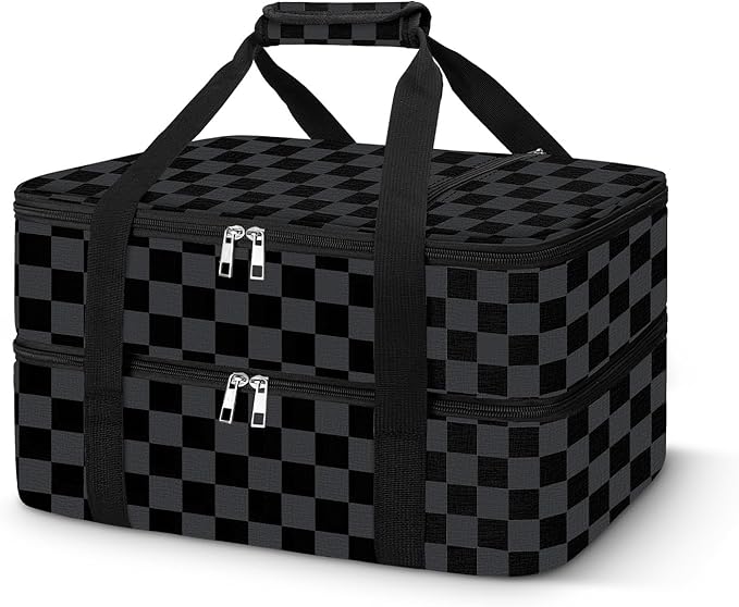 Coobiiya Insulated Casserole Carrier – Portable Tote for Hot or Cold Food, Warmer & Cooler Bag Lunch Bag, Fits 9" x 13" Baking Dish, Ideal for Potluck Parties