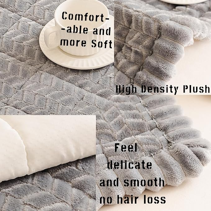 Mitid Sofa Cover Fuzzy Couch Cover for Pet, Couch Covers for Dogs Washable Non-Slip Sofa Slipcover Cushion Protector Pets Friendly Mat Bed