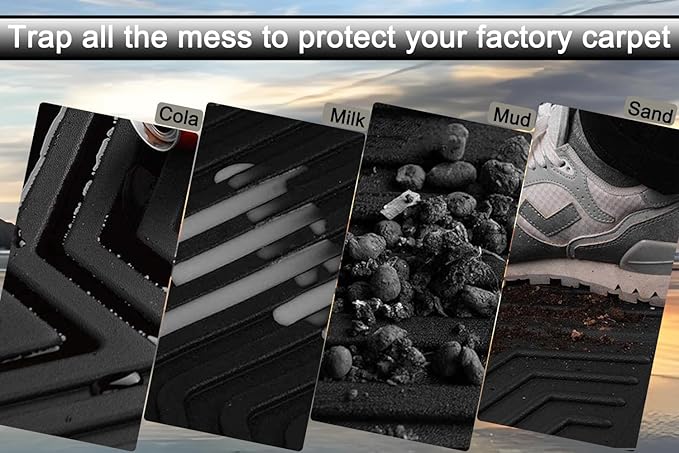 Aiqiying Floor Mats Compatible with Honda Accord 2018-2022 Models，All Weather Carpet Liners Waterproof Durable Custom-Fit Front Rear Full Set Protection TPE Accessories
