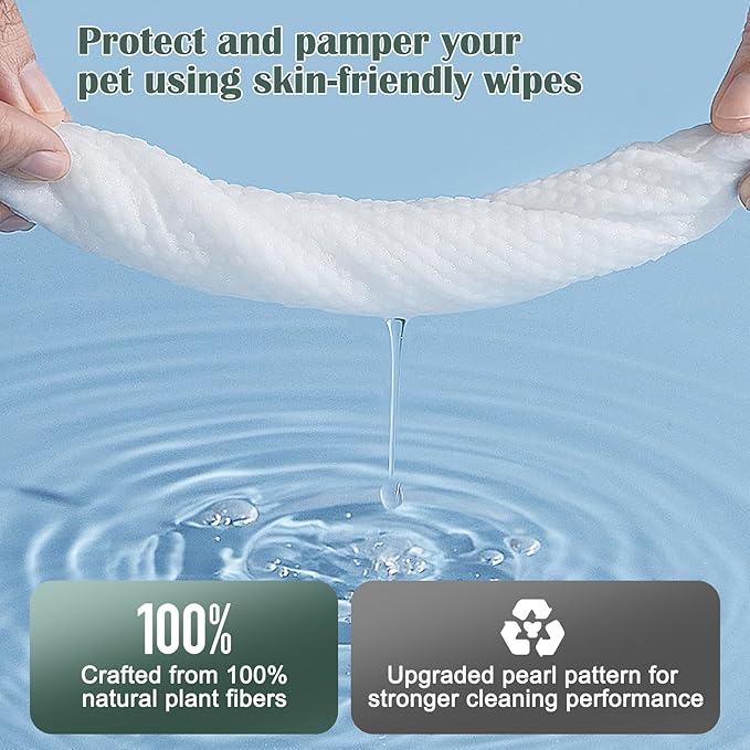 400 Pack Dog Wipes for Paws and Butt Unscented Hypoallergenic Pet Grooming Wipes Gentle Earth-Friendly Cleaning Wipes for Puppies, Kittens & Senior Pets Deodorizing Waterless Bathing Wipes