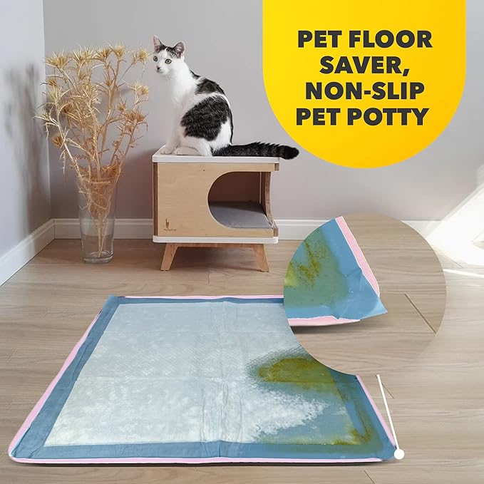 TidyFriend 2 Pack Dog Pee Pad Holder Tray - Fits Up to 24” x 24” Pee Pad Holder for Dogs - Stable Grip, Raised Edges, Quick-Wipe Silicone Surface Dog Pad Holder for Indoor Flooring Protection (Rose)