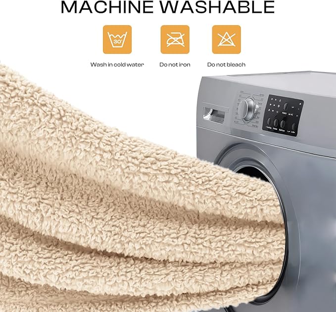 Luciphia Premium Fleece Pet Blanket for Small Medium Dogs Puppy Soft Sherpa Calming Cat Throw Blankets(Beige,57x40 inches)