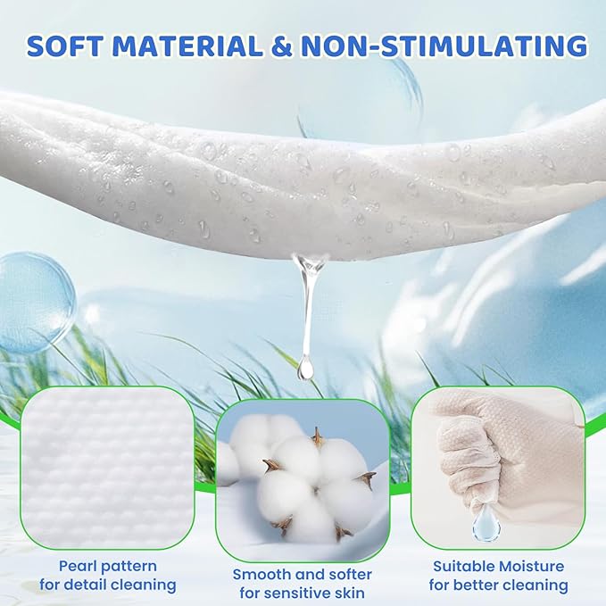 VOISEN Pet Glove Wipes for Dogs,24 Pcs Pet Cleaning Gloves,Dog Wipes Cleaning Deodorizing,Unscented Thick Pet Wipes for Nourish Fur Daily Care and Travel