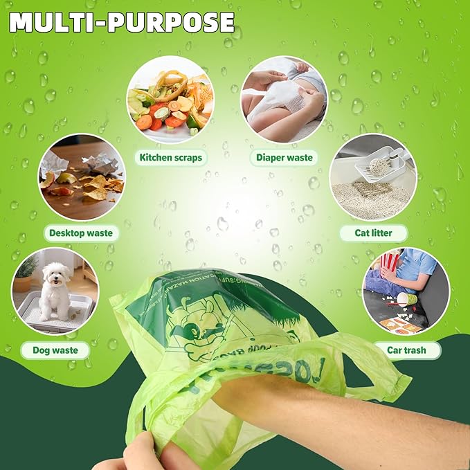 Poop Bags for Dogs, 500 Count Dog Poop Bags with Handles, Extra Thick Strong Leak Proof Doggie Waste Bag for Waste Refuse Cleanup, Outdoor Puppy Walking and Cats Litter