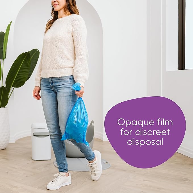 Litter Genie Easy Roll Refill | Cat Litter Refill Bags | 24 Tear-Off Bags | Lasts Up to 6 Months | 65% Recycled Plastic | Zero Plastic Packaging | Fits Litter Genie Easy Roll & Platinum Pails