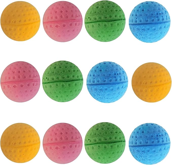 GINFH Cat Foam Ball Cat Sponge Ball Toy Soccer Toy (12Pack)