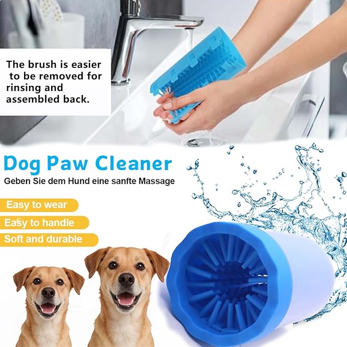 Dog Paw Cleaner and Washer Kit with Towel