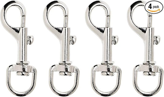 Penta Angel 4Pcs Dog Leash Clasp Heavy Duty Snap Hooks Clips Pet Leashes Key Chain with Spring Buckle for Linking Pet Collar (4 PCS)