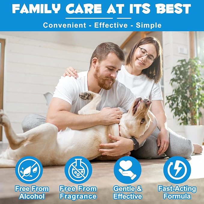 Ear Infection Treatment Drops for Dogs and Cats,with 1% Hydrocortisone Soothing Dog Yeast Infection, Itchy Ear Relief-Treats Ear Infections for Dogs & Cats - 2 fl oz