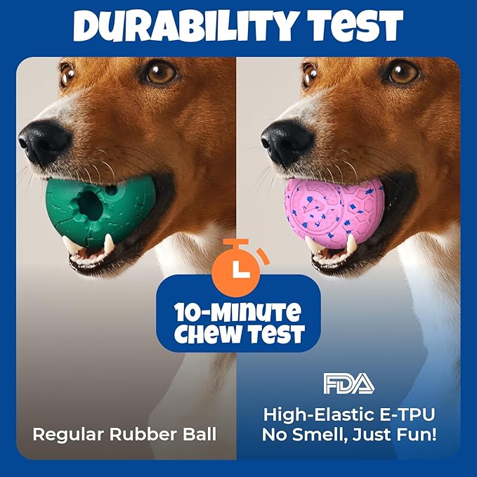 Fsitego Dog Balls: Interactive Dog Ball Auto Rolling - Interactive Dog Toys for Aggressive Chewers - Bouncy & Throwable, Type-C Rechargeable, Washable, for Small & Medium & Large Dogs – Pink