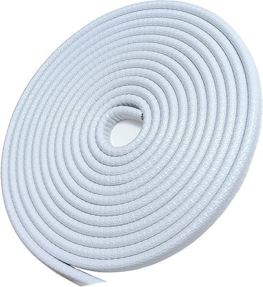 SYOAUTO 13Ft(4M) Door Edge Guard White Car Door Protector Edge Guards Rubber Auto Door Trim U Shape Build in Metal Sheet No Need Adhesive Easy to Cut Fit for Most Vehicles