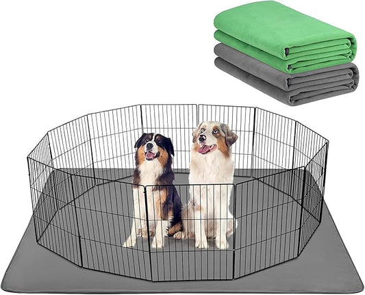 BEAUTYZOO Reusable Pee Pads for Dogs, Washable Super Absorbent Whelping Pads, Waterproof for Small to Extra Large Dogs, Pet Training & Playpen Mat, 72 x 72 Inch