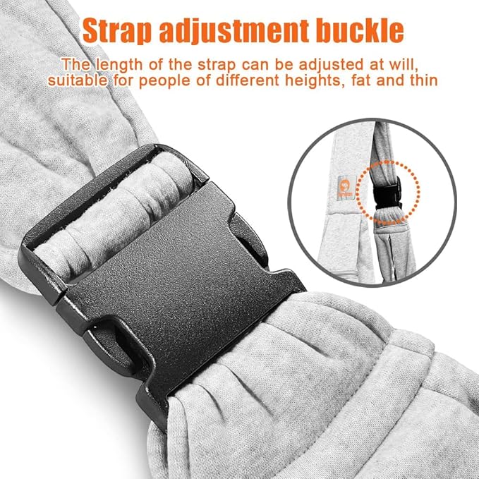 Tomkas Small Dog Sling Carrier - Zipper Pocket & Adjustable Strap - for 3-10 lbs Pets(Gray) Puppy