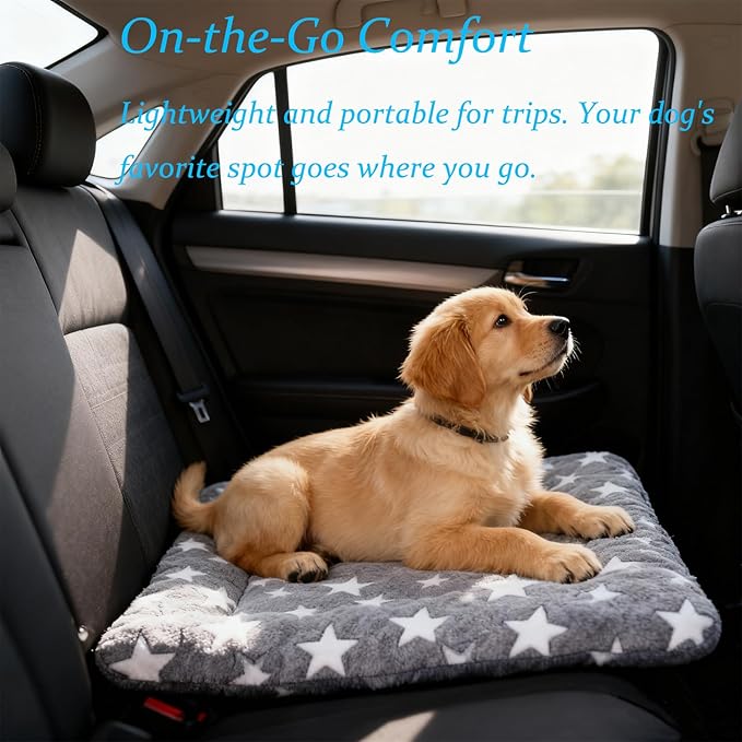 Dog Bed Mat - Crate Pad - Soft Dog Kennel - Multi-Purpose Crate Bed for Dogs & Cats
