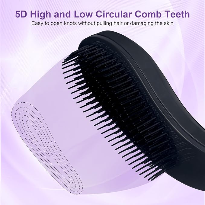 Small Dog Brush- Grooming Tool for Teddy, Yorkies, Maltese, Shih Tzu, Chihuahua - Puppy Hair Brush (Black)