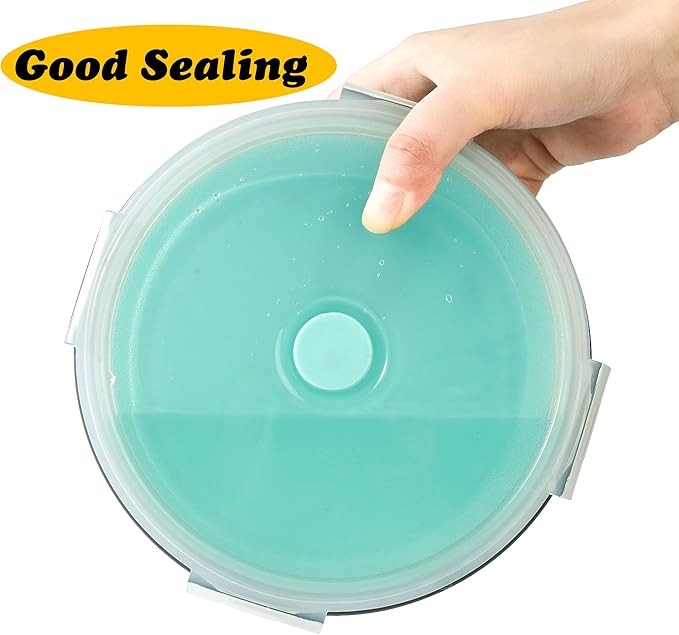 Collapsible Dog Bowls with Lids, 2 Pack Travel Dog Bowls for Small Size Dogs, Silicone Portable Dog Food Bowls Water Cup Cat Bowls Dish for Camping Traveling Walking, 12 oz 350ml